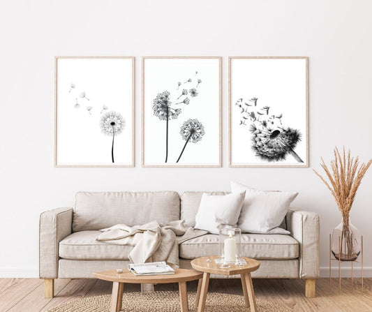 Set of 3 dandelion prints