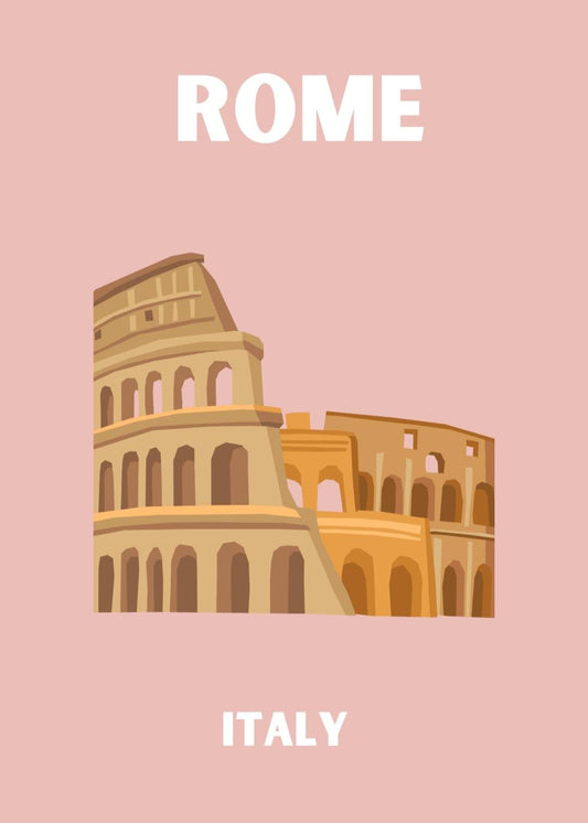 Rome Pop Art style travel print