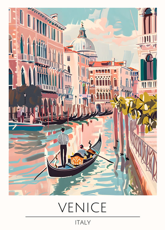 Venice watercolour style city prints