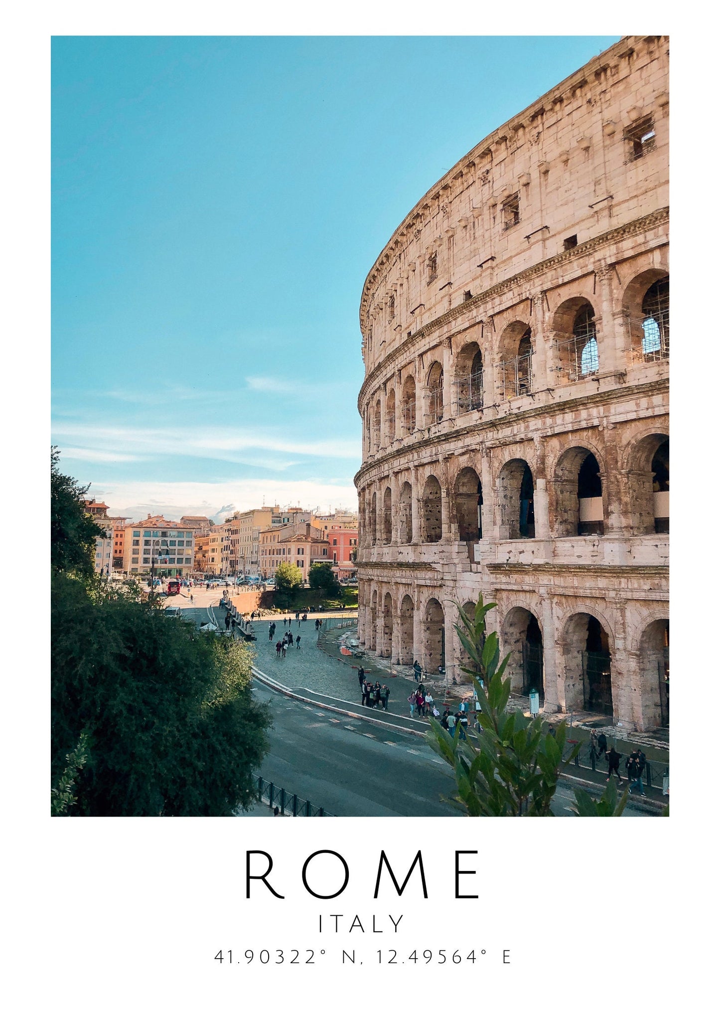 Rome colour city print