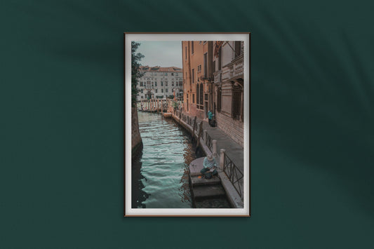 Venice print, Venetian canal gondola image, Italy print, City print, Travel print, Italy photograph, Travel poster, Wall art, Home decor