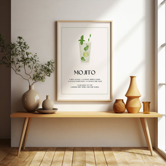 Mojito cocktail print