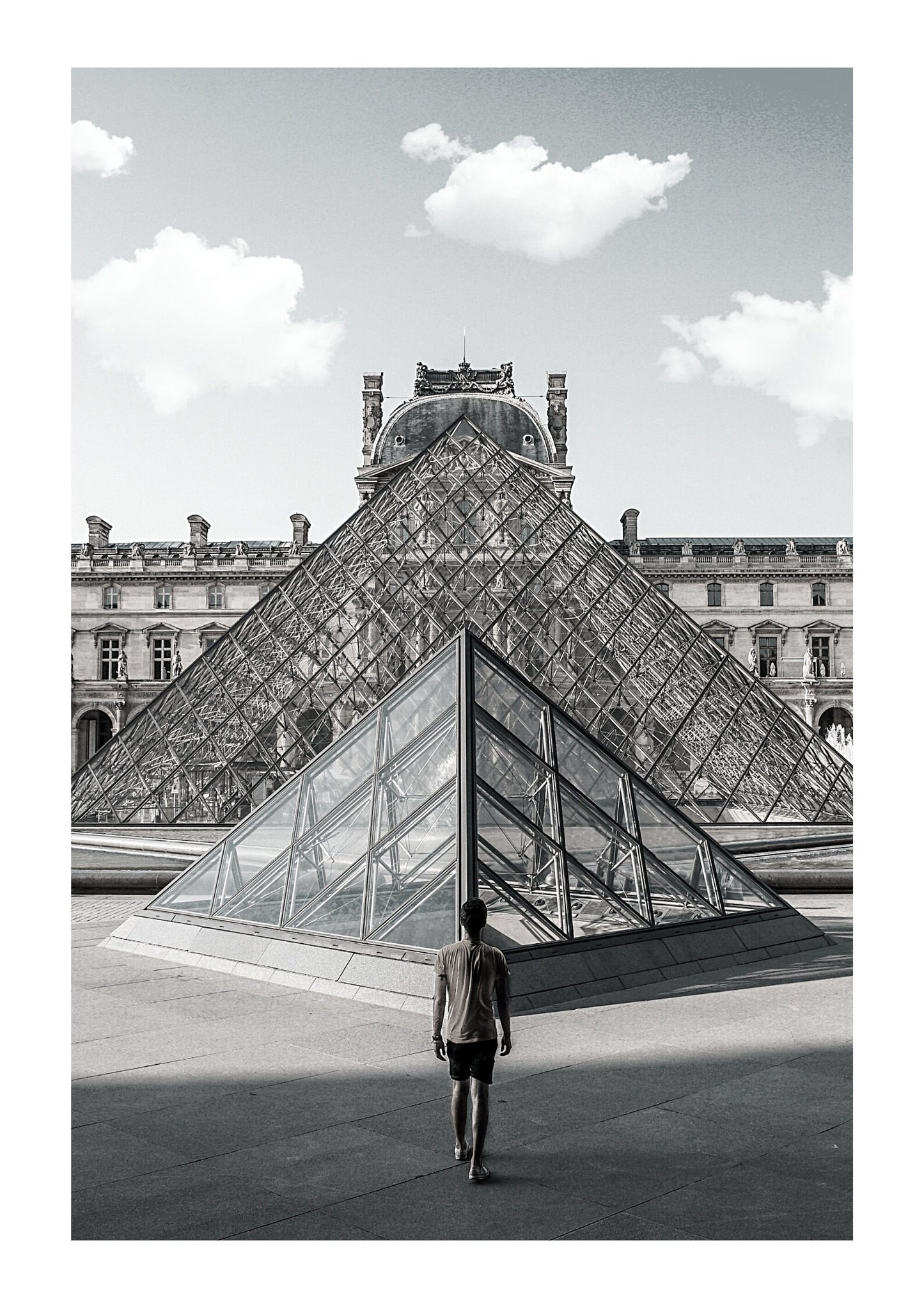 Set of 3 Paris black and white city prints.