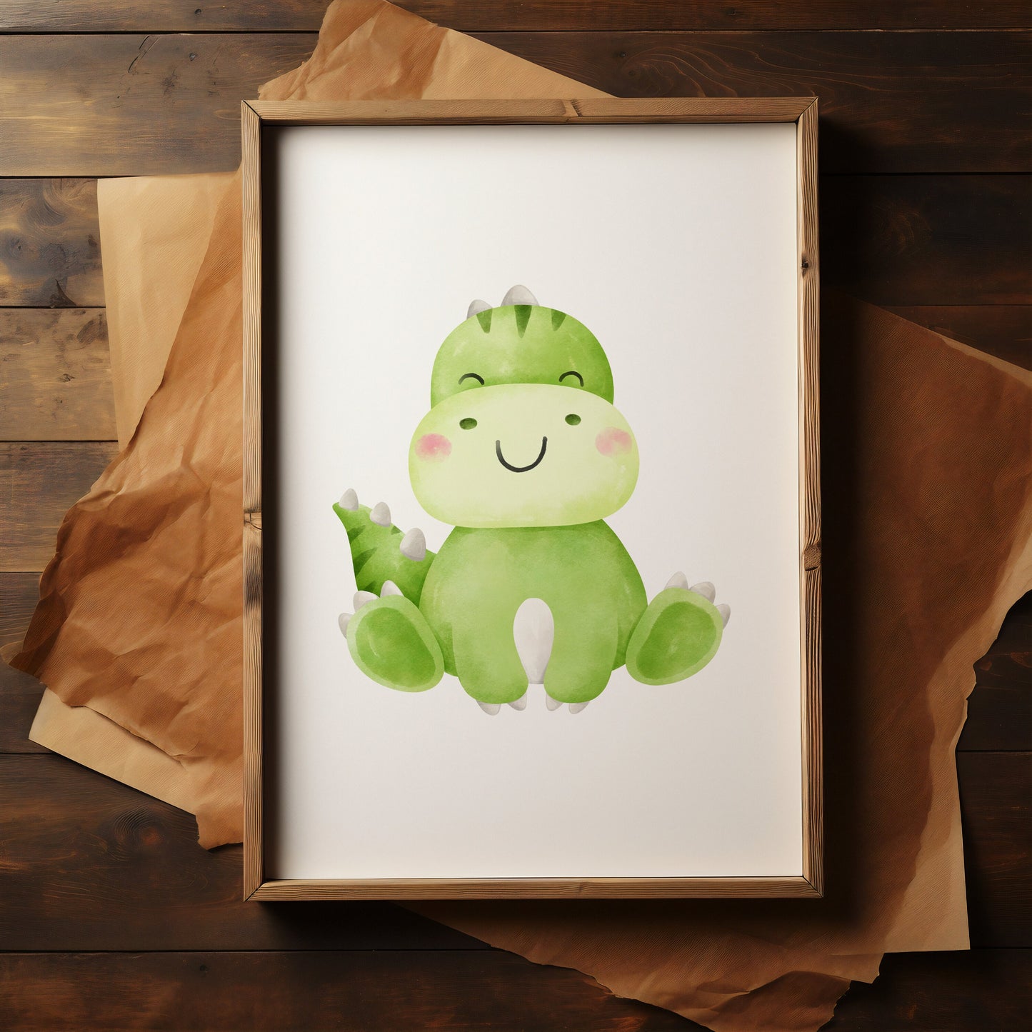 Set of 3 colourful baby animal posters