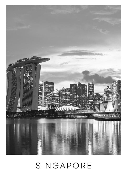 Singapore print, City print, Asia print, Travel photography, Cityscape skyline poster, Travel poster, Wall art, Home decor, Gift