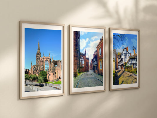 Set of 3 Coventry city prints