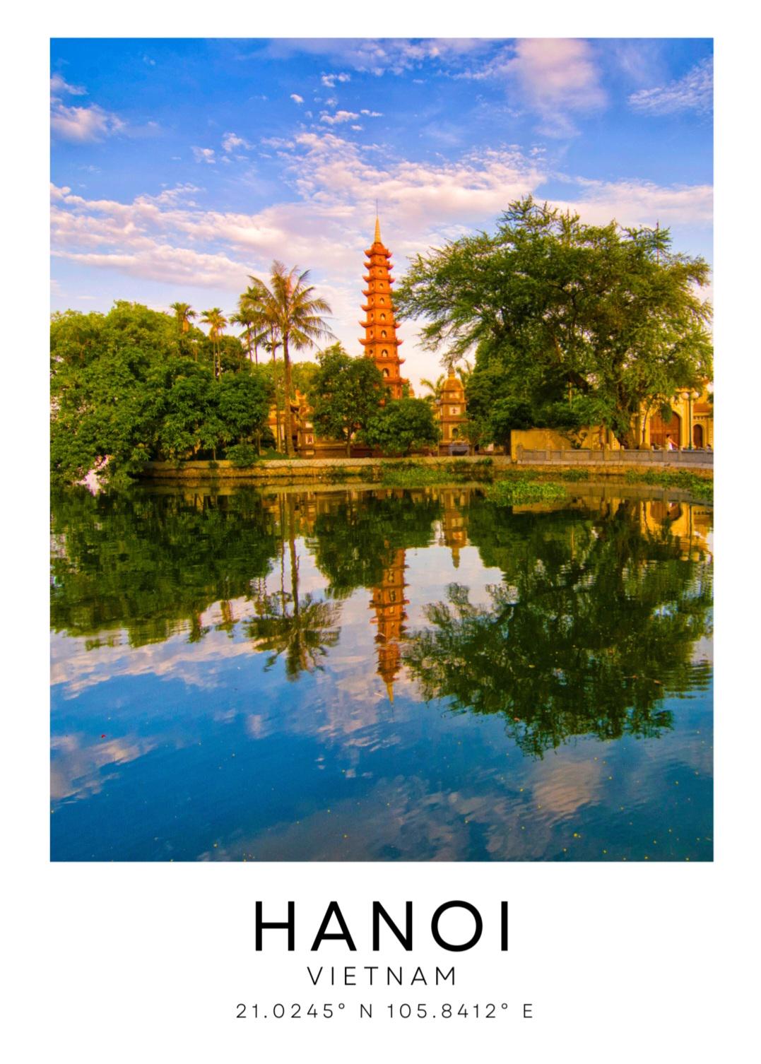 Hanoi travel print