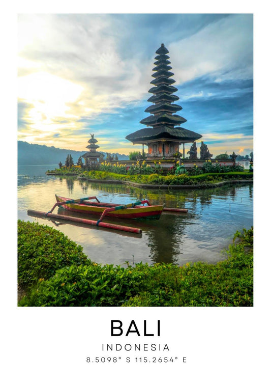 Bali colour travel print