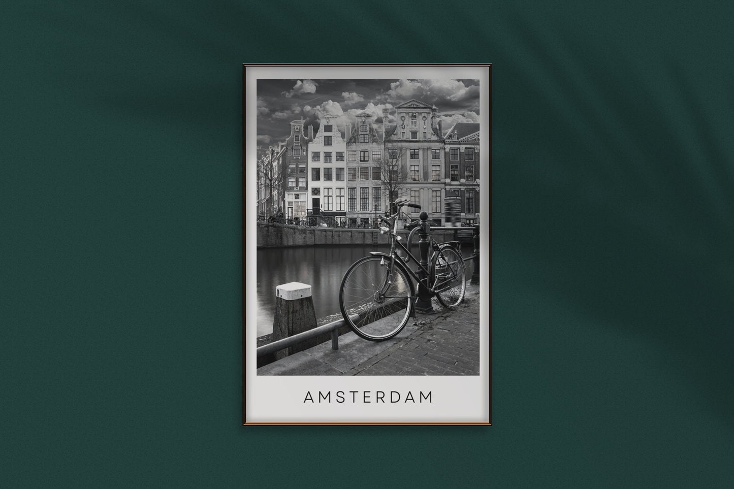 Amsterdam black and white city print