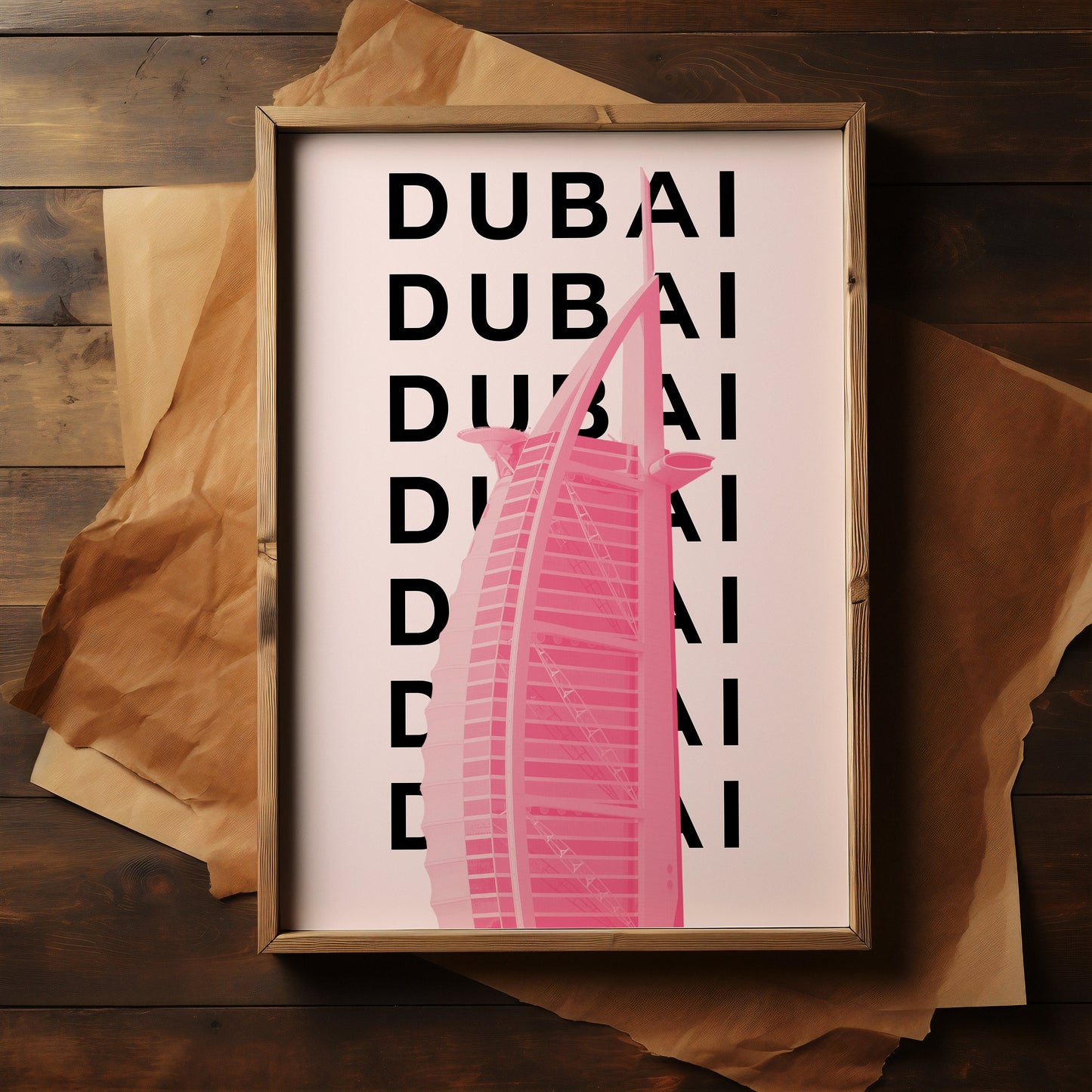 Dubai Pop Art style print - colours and icons can be changed