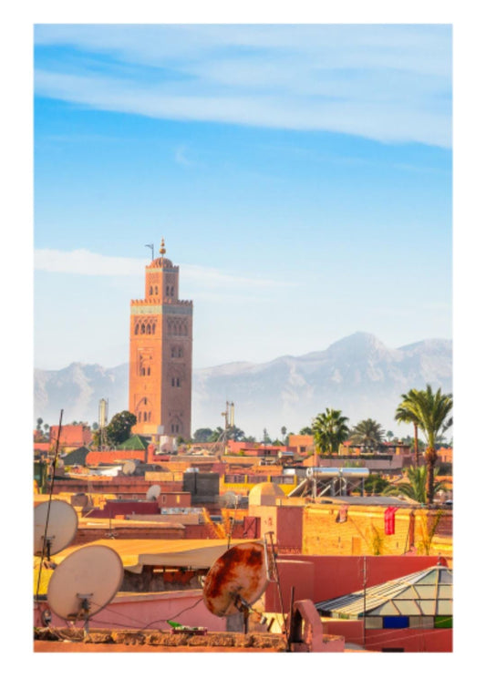 Set of 3 Marrakech prints. Morocco travel posters.