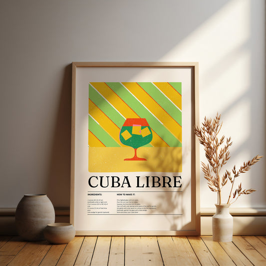 Cuba Libre cocktail print
