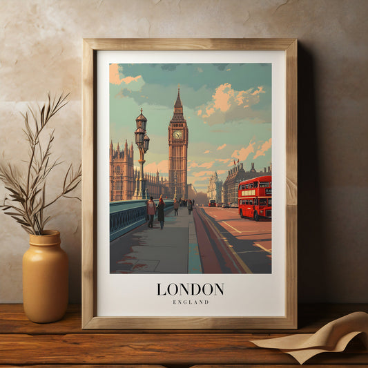 London retro style city print