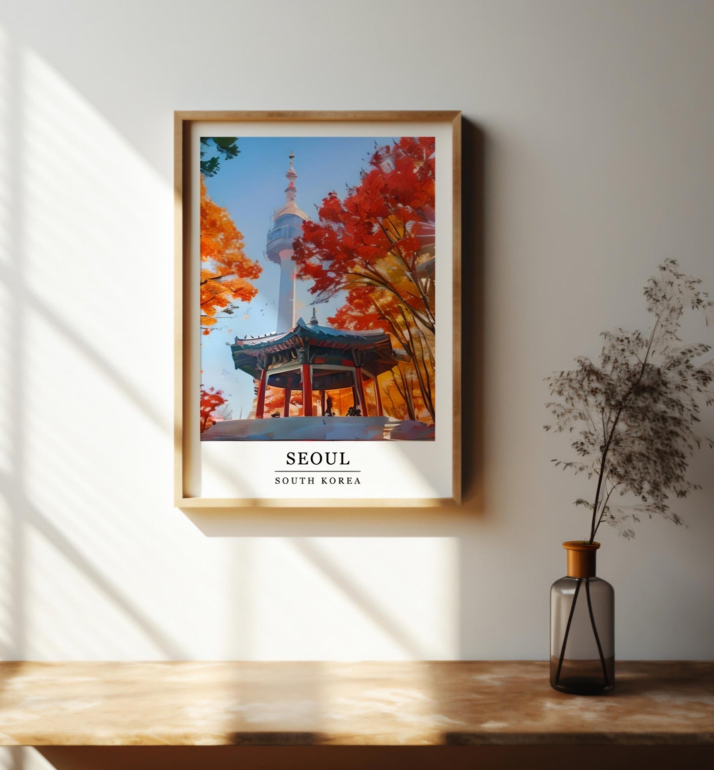 Seoul watercolour style print