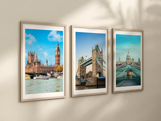 Set of 3 London city prints