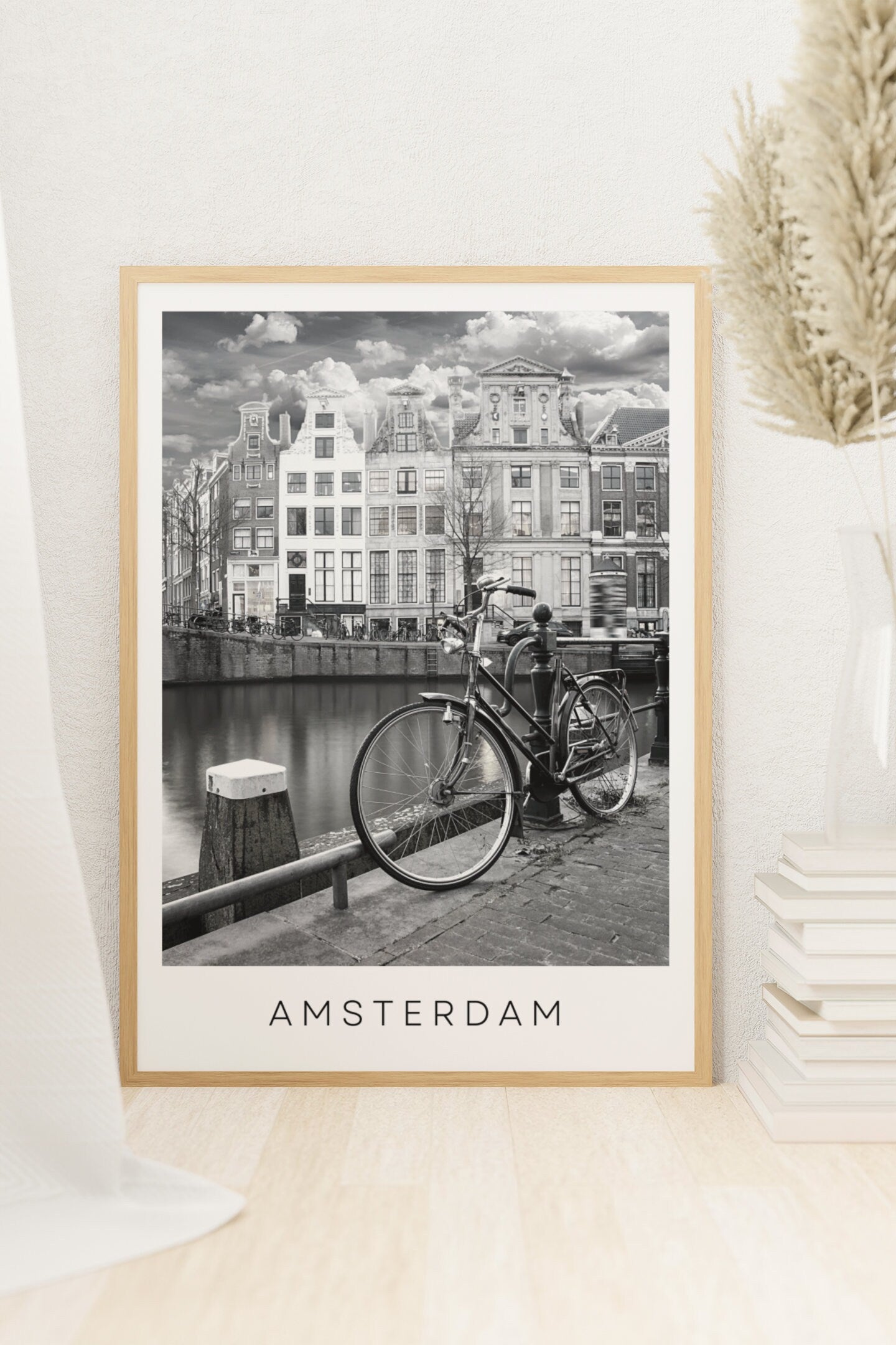 Amsterdam black and white city print