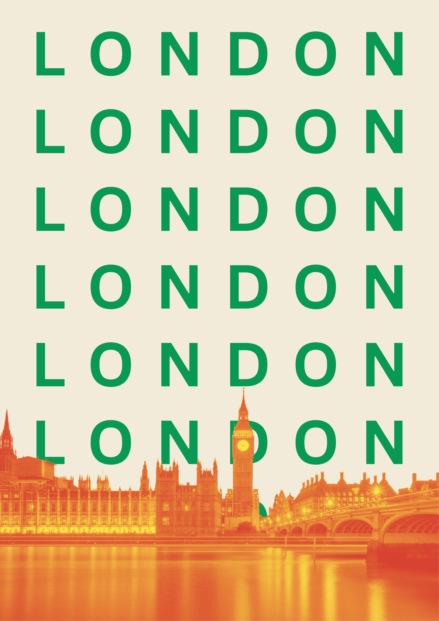 London Pop Art style travel print