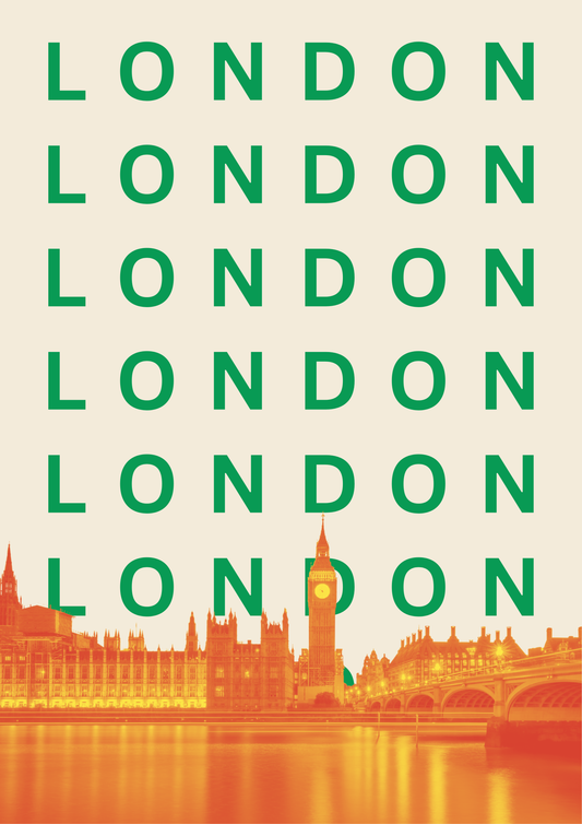 London Pop Art style travel print