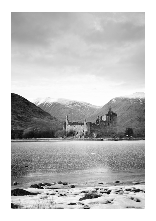 Set of 3 Scottish Highlands black and white prints