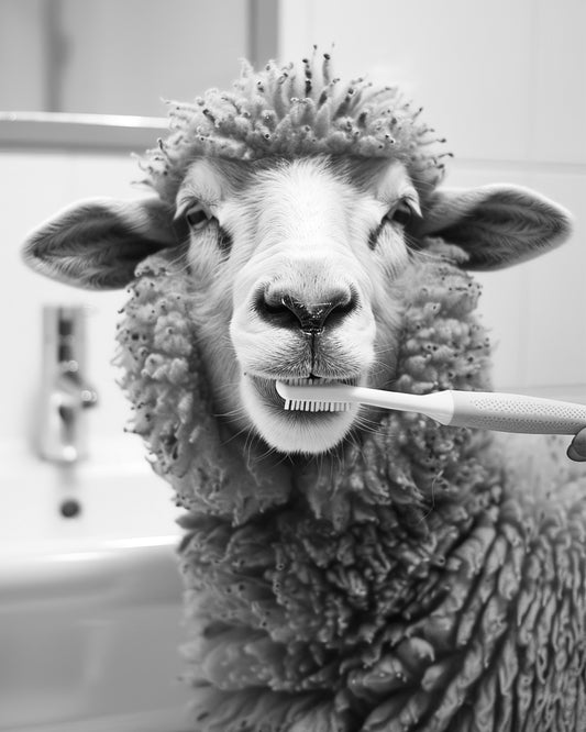 Set of 3 Sheep in the bathrooms posters