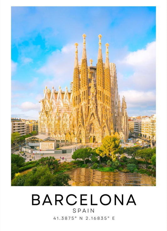 Barcelona city print