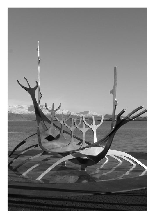 Set of 3 Reykjavik prints, Iceland prints, City prints, Travel posters, Hallgrimskirkja, Blue Lagoon and Sun Voyager wall art, Black & white