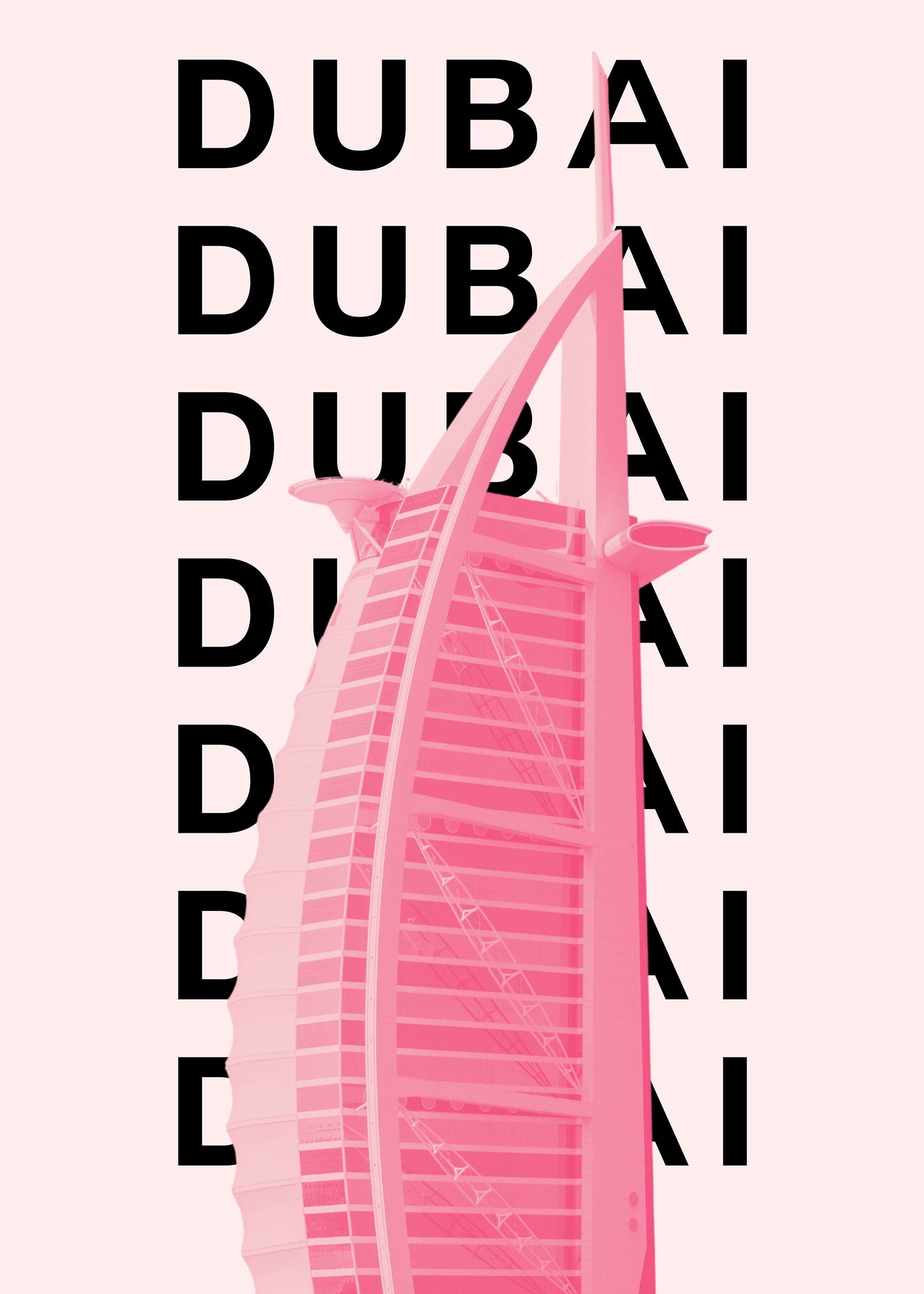 Dubai Pop Art style print - colours and icons can be changed