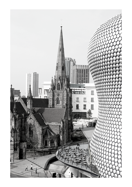 Set of 3 Birmingham black and white city prints