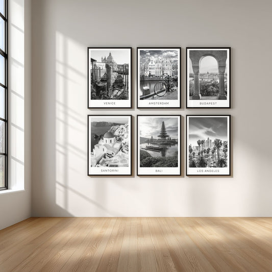 Black and white travel posters - Any city!