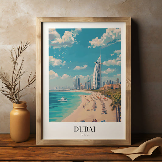 Dubai retro style poster