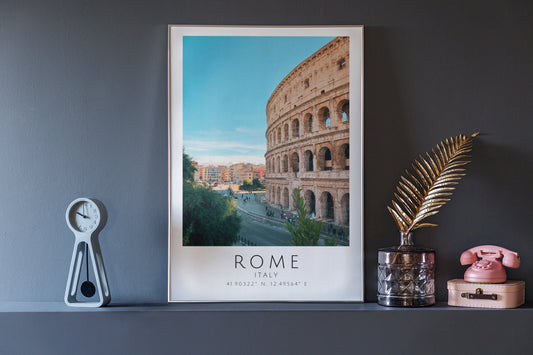 Rome colour city print