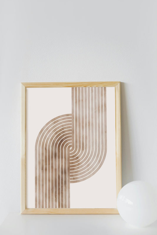 Boho Geometric Wall Art, Living room poster, Minimalist Art, Neutral Wall Decor, Home decor, Birthday gift, Neutral print