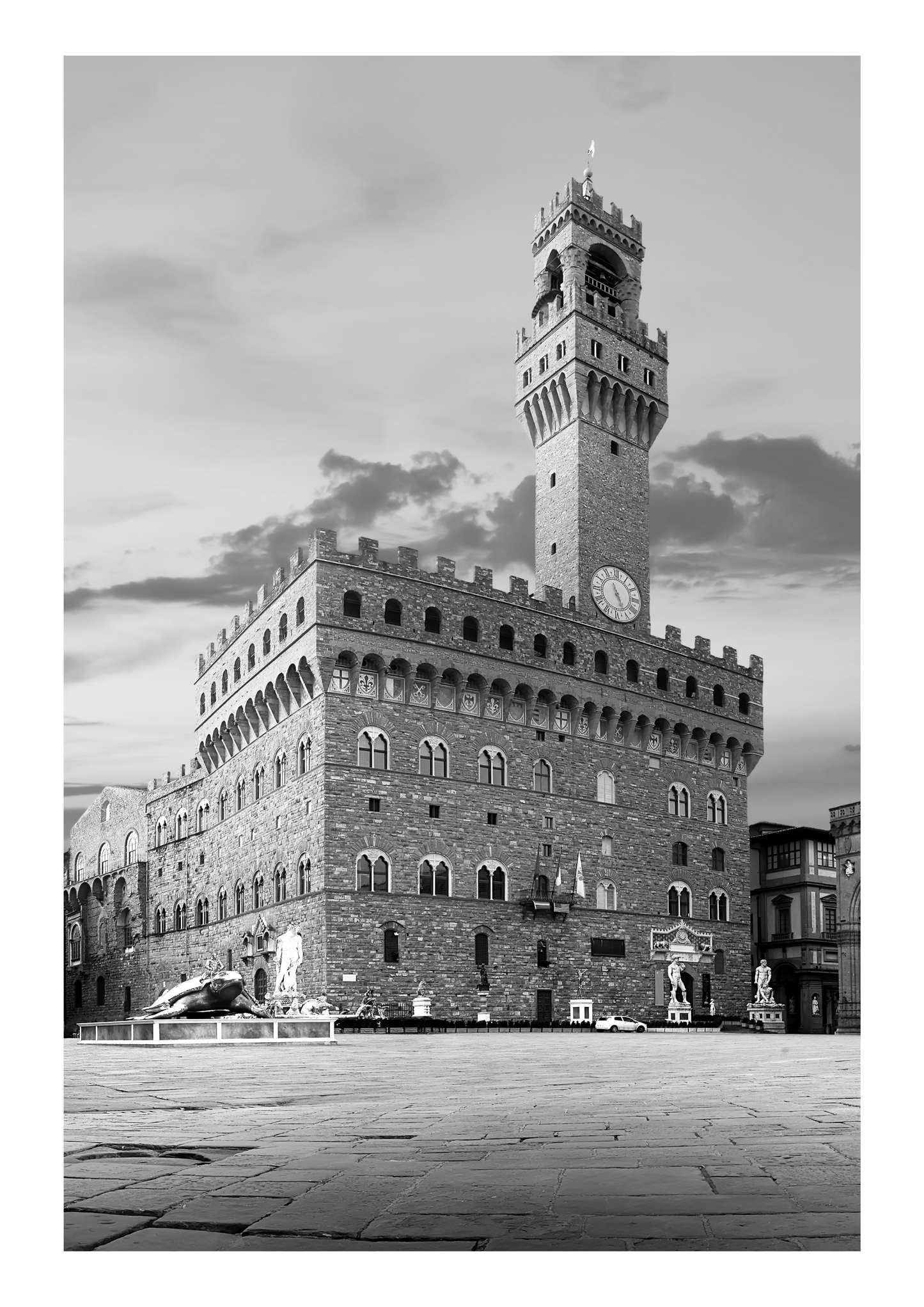 Set of 3 Florence black and white posters