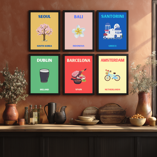 Pop Art style travel posters - ANY location, any colour!
