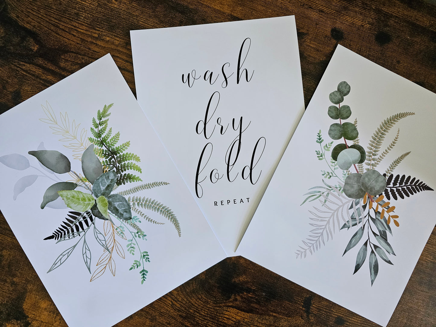 Set of 3 laundry room posters