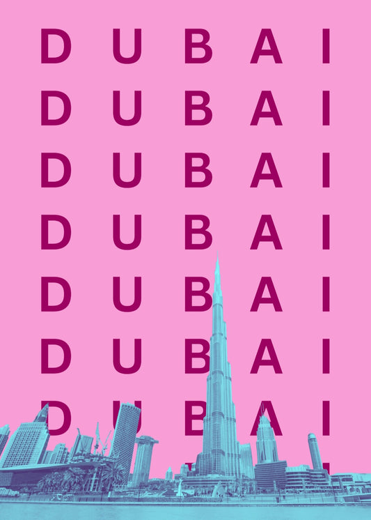 Dubai Pop Art style poster