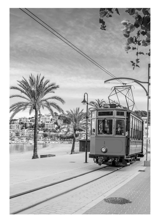 Set of 3 Majorca black and white posters