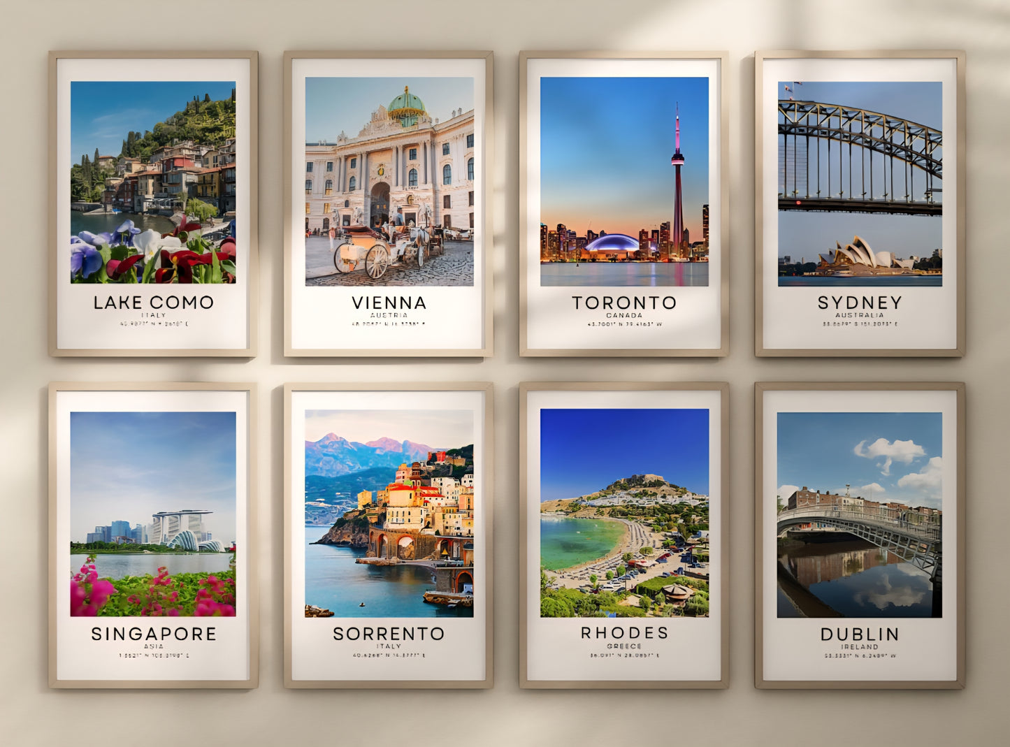 Set of 4 Travel prints - ANY CITY