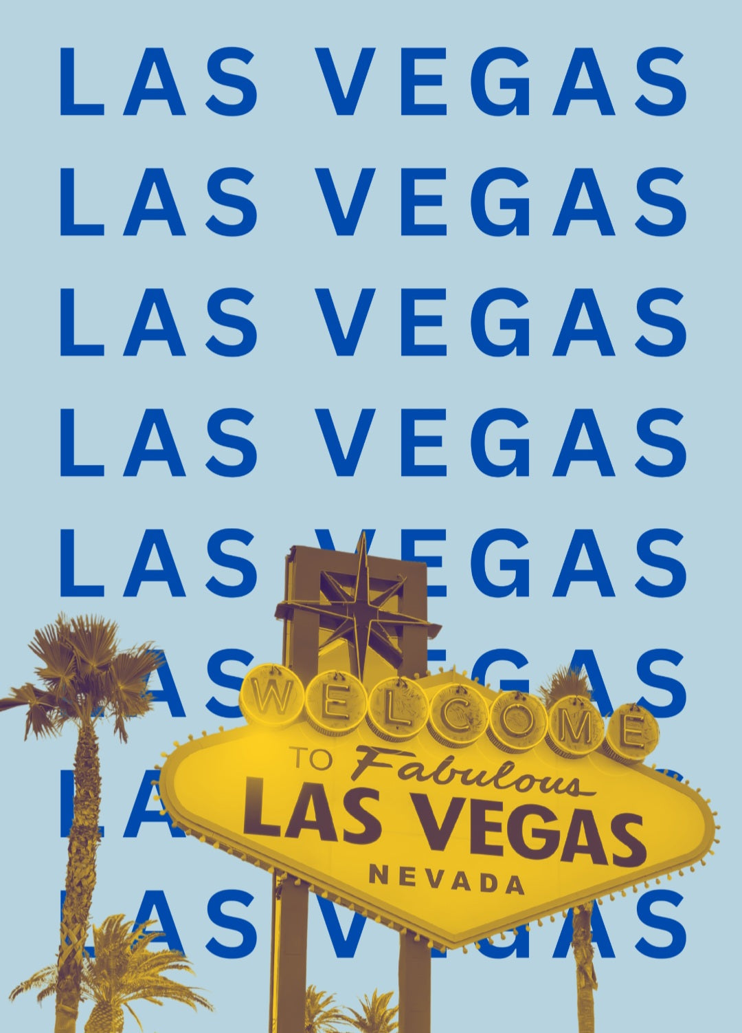 Las Vegas Pop Art style travel print