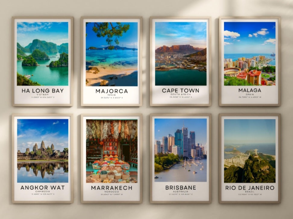 Set of 4 Travel prints - ANY CITY