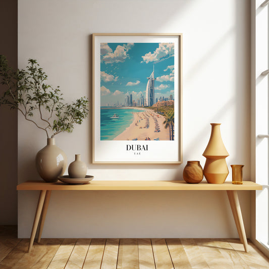 Dubai retro style poster