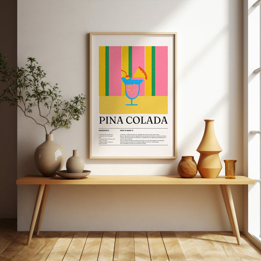 Pina Colada cocktail print