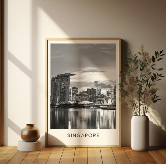 Singapore print, City print, Asia print, Travel photography, Cityscape skyline poster, Travel poster, Wall art, Home decor, Gift