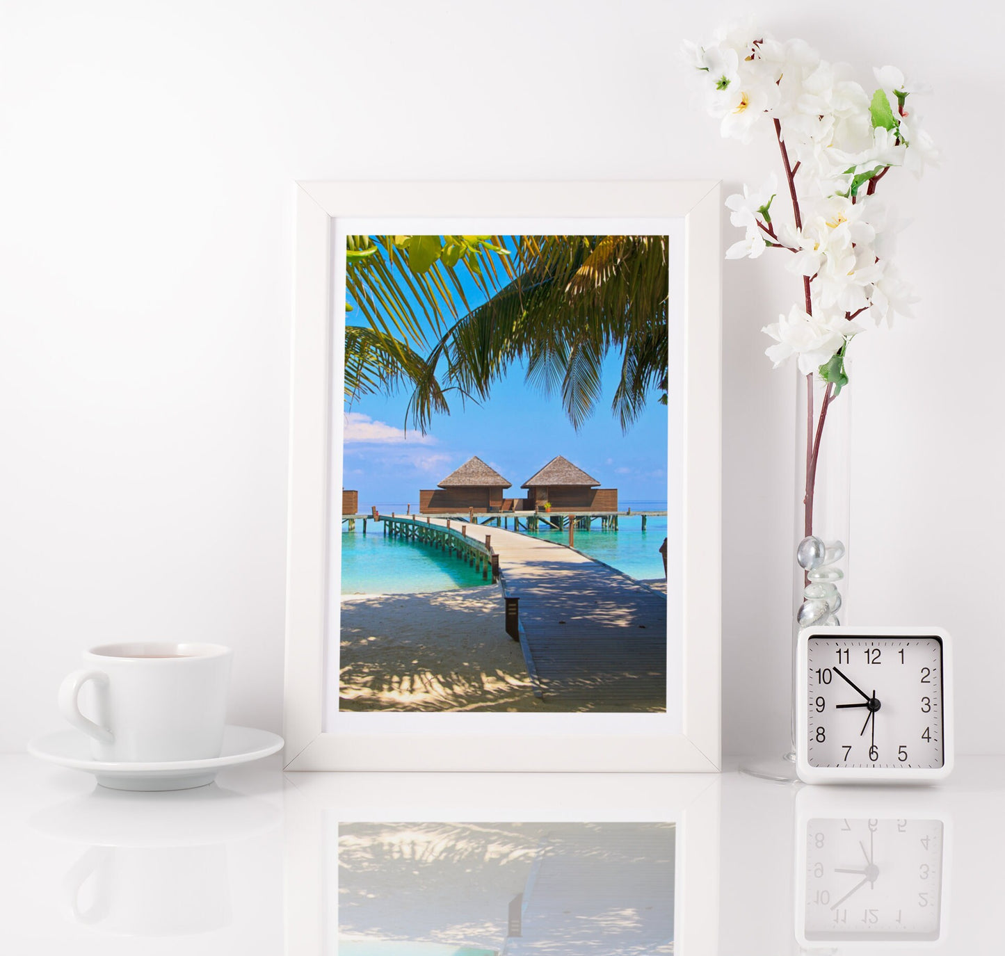 Set of 3 Maldives prints, Malé Water Villa prints, Holiday memories prints, Travel photograph, Beach posters, Island beach Bathroom wall art
