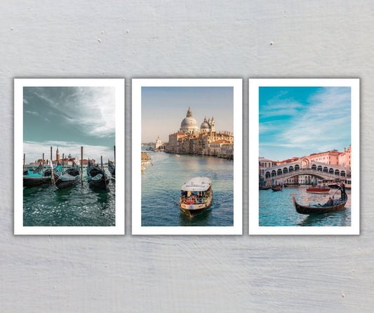 Set of 3 Venice city prints