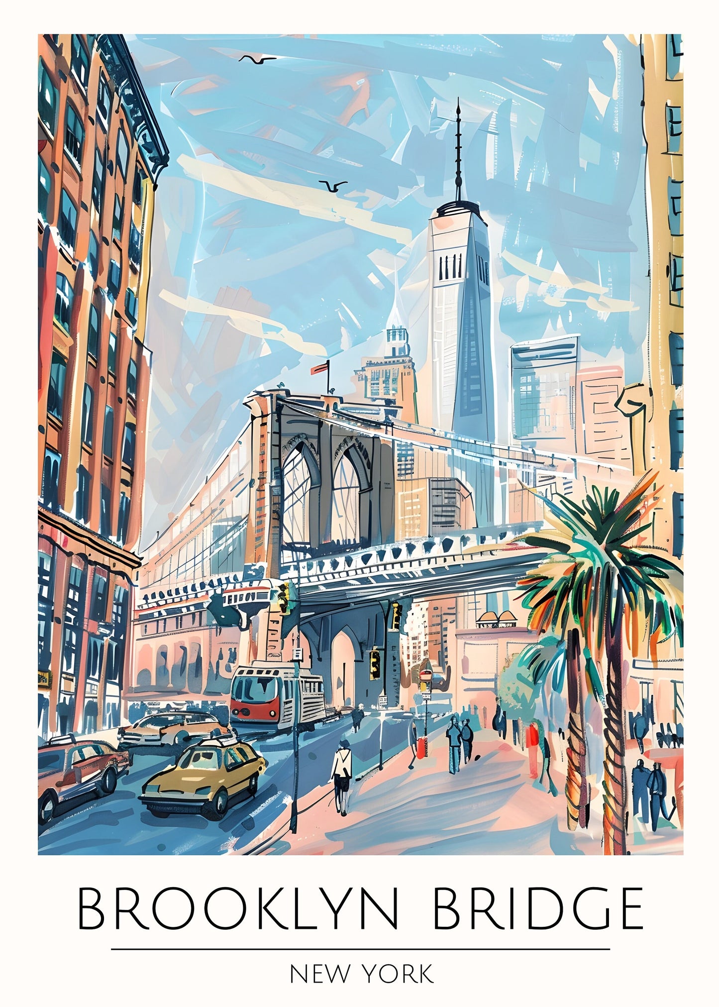 New York City watercolour style print