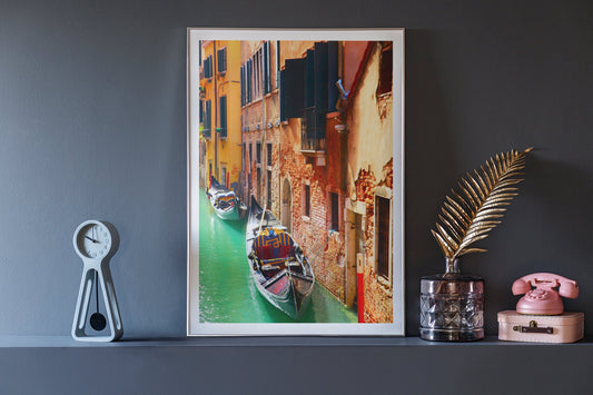 Venice print, Venetian canal gondola image, Italy print, City print, Travel print, Italy photograph, Travel poster, Wall art, Home decor