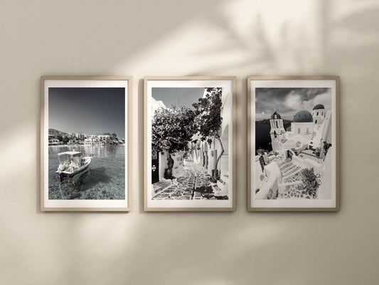 Set of 3 Greek island prints