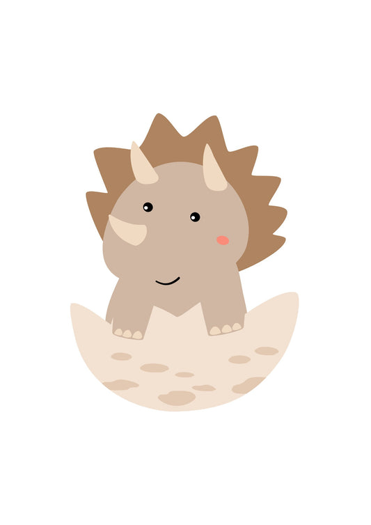 Set of 3 baby dinosaur posters