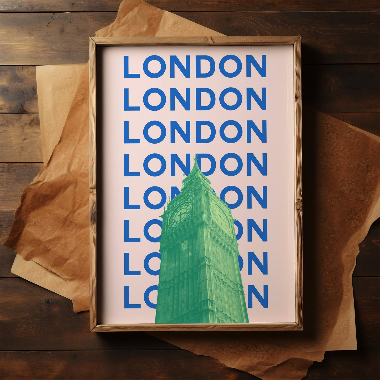 London Pop Art style travel print